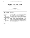 Monetary policy and liquidity of Vietnam's stock market