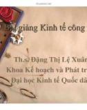 Bài giảng Kinh tế công cộng - Chương 1