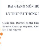 BÀI GIẢNG MÔN HỌC VỀ LÝ THUYẾT THÔNG TIN