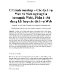 Ultimate mashup – Các dịch vụ Web và Web ngữ nghĩa (semantic Web), Phần 1