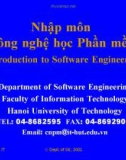 Nhập môn Công nghệ học Phần mềm