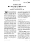 Most Likely to Succeed: Leadership in the Fund Industry