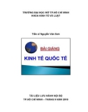 Bài giảng môn Kinh tế quốc tế - TS. Nguyễn Văn Sơn