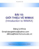 SLIDE BÀI 10: GIỚI THIỆU VỀ WIMAX