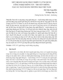 Mức độ sẵn sàng phát triển và ứng dụng công nghệ thông tin – truyền thông tại các ngân hàng thương mại Việt Nam