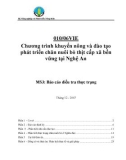 Báo cáo nghiên cứu nông nghiệp Chương trình khuyến nông và đào tạo phát triển chăn nuôi bò thịt cấp xã bền vững tại Nghệ An - MS3 