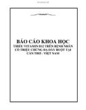 Báo cáo khoa học: THIẾU VITAMIN B12 TRÊN BỆNH NHÂN CÓ TRIỆU CHỨNG DẠ DÀY RUỘT TẠI CẦN THƠ - VIỆT NAM