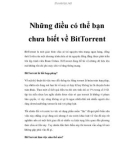 Những điều có thể bạn chưa biết về BitTorrent