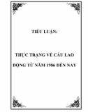 TIỂU LUẬN: THỰC TRẠNG VỀ CẦU LAO ĐỘNG TỪ NĂM 1986 ĐẾN NAY