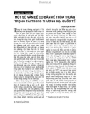 Báo cáo Một số vấn đề cơ bản về thoả thuận trọng tài thương mại quốc tế