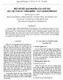Báo cáo Một số kết quả nghiên cứu chế tạo vật liệu cao su thiên nhiên – clay nanocompozit