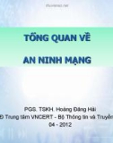 Bài giảng Tổng quan về an ninh mạng - PGS. TSKH. Hoàng Đăng Hải