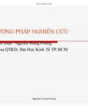 Bài giảng Phương pháp nghiên cứu: Chương 1 - Nguyễn Hùng Phong