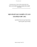 Báo cáo: Một số kết quả nghiên cứu sắn giai đoạn 2007 - 2012