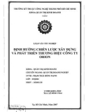 Luận văn tốt nghiệp: Định hướng chiến lược xây dựng và phát triển thương hiệu công ty Orion