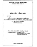 Báo cáo tổng hợp đề tài: Về lý luận, chính sách đối với các thành phần kinh tế cá thể, tiểu chủ và tư bản tư nhân