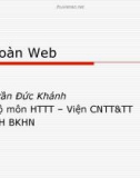 Bài giảng Mật mã và ứng dụng: An toàn Web - Trần Đức Khánh