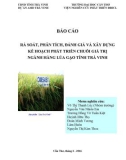 Báo cáo: Rà soát, phân tích, đánh giá và xây dựng kế hoạch phát triển chuỗi giá trị ngành hàng lúa gạo tỉnh Trà Vinh