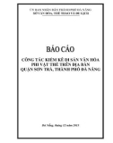 Báo cáo Công tác kiểm kê di sản văn hóa phi vật thể trên địa bàn quận Sơn Trà, thành phố Đà Nẵng