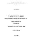 Tóm tắt Luận văn Thạc sĩ Xã hội học: Thực trạng lao động - việc làm của người dân sau tái định cư