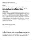 Cẩm nang vượt tường lửa - How to bypass firewall for dummies