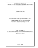 Luận văn thạc sĩ: Giáo dục thẩm mỹ qua tranh dân gian tại Bảo tàng Mỹ thuật Việt Nam cho học sinh trung học cơ sở