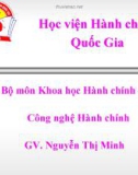 Bài giảng Tâm lí học đại cương - GV. Nguyễn Thị Minh