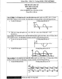 Đề thi giữa kỳ môn Điện tử công suất - Năm học 2014 - 2015