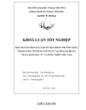 Đề tài Một số giải pháp hạn chế rủi ro trong phương thức thanh toán tín dụng chứng từ tại Sở giao dịch I - Ngân hàng đầu tư và phát triển Việt Nam 