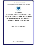 Luận văn Thạc sĩ Kinh tế: Sự tuân thủ chuẩn mực kiểm toán đánh giá rủi ro trong quy trình kiểm toán báo cáo tài chính áp dụng tại các công ty kiểm toán độc lập lớn ở Việt Nam