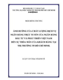 Luận văn Thạc sĩ Kinh tế: Ảnh hưởng của chất lượng dịch vụ ngân hàng trực tuyến của ngân hàng đầu tư và phát triển Việt Nam đến sự thỏa mãn của khách hàng tại thị trường TP.Hồ Chí Minh