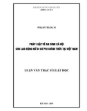 Luận văn Thạc sĩ Luật học: Pháp luật về an sinh xã hội cho lao động nữ di cư phi chính thức tại Việt Nam