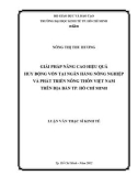 Luận văn Thạc sĩ Kinh tế: Giải pháp nâng cao hiệu quả huy động vốn tại Ngân hàng Nông nghiệp và Phát triển Nông thôn Việt Nam trên đại bàn TP. HCM