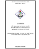 Giáo trình Lập trình PLC cơ bản (Nghề: Công nghệ kỹ thuật Điện-Điện tử - CĐ/TC) - Trường Cao đẳng nghề Đồng Tháp