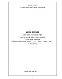 Giáo trình Cung cấp điện (Nghề: Điện công nghiệp - Cao đẳng) - Trường Cao đẳng nghề Xây dựng