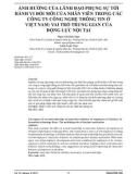 Ảnh hưởng của lãnh đạo phụng sự tới hành vi đổi mới của nhân viên trong các công ty công nghệ thông tin ở Việt Nam: Vai trò trung gian của động lực nội tại