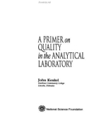 A Primer on Quality in the Analytical Laboratory