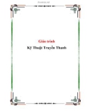 Giáo trình Kỹ Thuật Truyền Thanh