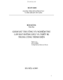 Giám sát thi công & nghiệm thu lắp đặt đường dây và Thiết bị trong công trình điện - PGS. Lê Kiều