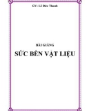 Bài giảng học môn Sức bền vật liệu