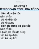 CẢM BIẾN CÔNG NGHIỆP - CHƯƠNG 7 CẢM BIẾN ĐO VẬN TỐC, GIA TỐC VÀ RUNG