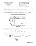 Đề thi kiểm tra cuối kỳ - môn Cơ sở điều khiển tự động