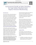 Environmental, Health and Safety Guidelines for Large Volume Petroleum-based Organic Chemicals Manufacturing