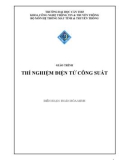 GIÁO TRÌNH THÍ NGHIỆM ĐIỆN TỬ CÔNG SUẤT - ĐOÀN HÒA MINH