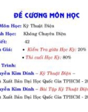 ĐỀ CƯƠNG MÔN HỌC KỸ THUẬT ĐIỆN