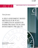 A SELF-ASSESSMENT BASED METHOD FOR POST- COMPLETION AUDITS IN PAPER PRODUCTION LINE INVESTMENT PROJECTS