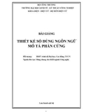 BÀI GIẢNG THIẾT KẾ SỐ DÙNG NGÔN NGỮ MÔ TẢ PHẦN CỨNG