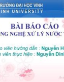 BÀI BÁO CÁO CÔNG NGHỆ XỬ LÝ NƯỚC THÁI