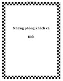 Những phòng khách cá tính