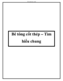 Bê tông cốt thép – Tìm hiểu chung